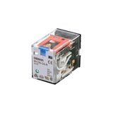 Relay, plug-in, 14-pin, 4PDT, 6 A, mechanical & LED indicators, lockab MY4 5745A