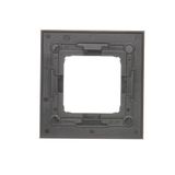 Single switch with backlight LED, (module), 16AX, Screw, Gold matt, metalic