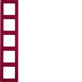 Frame 5gang, Q.1, red velvety