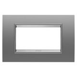 LUX PLATE - IN METAL - 4 MODULES - MONOCHROME ALUMINIUM - CHORUSMART