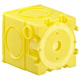Conc. constr. B² one-gang junction box with plaster skin