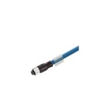 Ethernet Railway Cable (assembled), One end without connector, M12 D-c