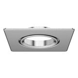 EXUMA SQUARE TILTABLE BEZEL BRUSHED STEEL