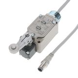 Limit switch, 80 deg. overtravel roller lever, high sensitivity, DPDB, 10A, LED indicator, pre-wired connector WL  1449B