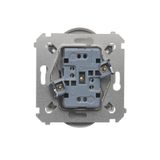 TV-DATA aerial socket, atten.: 5dB, satin, metallized