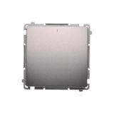 Two-pole switch, (module), 16AX, Screw, Inox, metallized