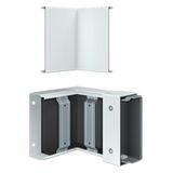 Inner corner FWK-Plus 60x150 mm white powder-coated for fire protection duct