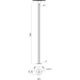 SPILLO MAST WITH FLANGE D90 H2800 ANTR.