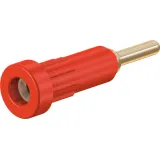 2 mm socket, round plug connection, mounting Ø 4.9 mm, red, 23.1012-22