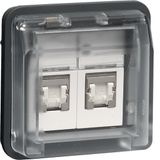 Data connector Cat 6. 2-v, W.1, grey