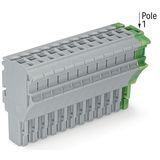 1-conductor female connector Push-in CAGE CLAMP® 4 mm² gray, green-yel