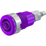 4 mm socket, threaded bolt, mounting Ø 12.2 mm, CAT III, purple, 49.7043-26