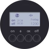 KNX radio timer quicklink, display, R.1/R.3/1930/R.cl., black glossy