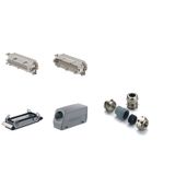RockStar® HDC kits-Heavy-duty connectors, Kit, HE, Size: 8, Poles: 24, Screw connection, 500 V, 16 A, diecast aluminium, PG 21