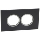 Arteor™ - Plate - British std - round - 4 modules - Graphite
