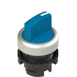 Illuminated short handle selector, 3 positions blue with marking