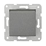 Socket outlet, flap cover, cage clamps, anthracite