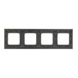 IP44 single socket outlet with frame seal - transparent flap, 16A, white