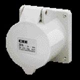 Built-in wall socket 32A 5P 1H >50V IP44