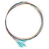 Fiber optic pigtail FTTH LC/UPC, 50/125 μm, OM3, 1.0 m, 4 pcs.