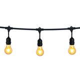 BLACK STRING LIGHTS IP44 8,5m 15xE27 12W
