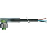 M12 female 90° A-cod. with cable LED PUR 4x0.34 bk UL/CSA+drag ch. 80m