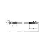 Industrial Ethernet cable Extension Cable   PKGS4M-RJ45S-4414-3.5M