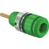 2 mm socket, round plug connection, mounting Ø 8.6 mm, CAT III, green, 65.9194-25