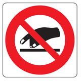 Adhesive for square prohibit. signs - Side: 125 mm