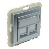 COV RING W/DOUB SUPPORT F/RJ45 CONNECT ALUMIN