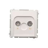 RTV final aerial socket, separated, atten.: 1dB, white