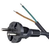 Connection cable W-6 H05RR-F 2X1.5 (rubber) black