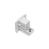 Electrical connector for 3-phase track, white