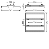 High bay luminaires Mirona Fit Lens White rectangular ETDD 146W 24000lm Very Narrow (VN) IP65 IK08 3 SDCM 8399951