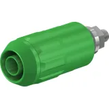 4 mm socket, screw connection, mounting Ø 12 mm, CAT II, green, 66.9684-25