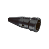 SCHUKO solid rubber connector, black, quick-release fastener