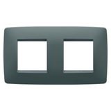 ONE INTERNATIONAL PLATE - IN PAINTED TECHNOPOLYMER - 2+2 MODULES HORIZONTAL - TEAL - CHORUSMART