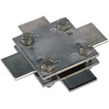 Cross unit StSt (V4A) f. Fl 30/30mm Dim. 60x60mm w/o intermediate plat