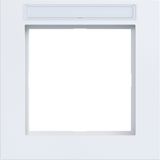 Cover frame single, text field, A.1, matte light white