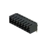 PCB plug-in connector, male header, closed side, THT/THR solder connection, 3.50 mm, Number of poles: 10, 90°, Solder pin length (l): 3.2 mm, tinned, black, Box