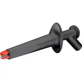 Alligator clip, black, max. 20 mm, L 130 mm, CAT IV, socket 4 mm, 66.9474-21