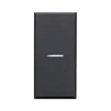 AXIAL 2 WAY SWITCH WITH LENS, TEKLA S44, RAL 7016 COLOUR, 1P 10AX LIGHTABLE - MATT FINISH - 1 MOD.