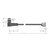 Actuator and Sensor Cable, PUR Connection Cable   WSC8T-5/TXL