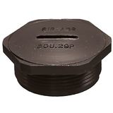 Plug Hexagonal Polyamide 6 with 25 Percent Glass Fibre Black RAL 9005