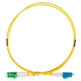 Duplex fiber optic patch cord LC/UPC – LC/APC, 9/125 µm, OS2, 10.0 m