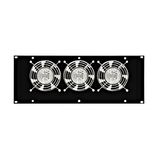 Roof fan-unit with 3 fans and thermostat, 19", 4U, RAL9005