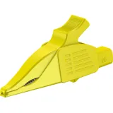 Alligator clip, yellow, max. 30 mm, L 92 mm, CAT IV, socket 4 mm, 66.9561-24