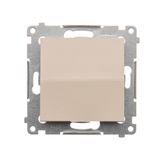 Single contact push button without pictogram, (module), 10AX, quick connection, cream white/electro white