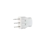 PLUG STOVE 25A W/EARTH WHITE 6-PACK