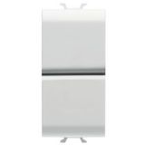 PUSH-BUTTON 1P 250V ac - NO+NO 16A - DOUBLE - 1 MODULE - SATIN WHITE - CHORUSMART